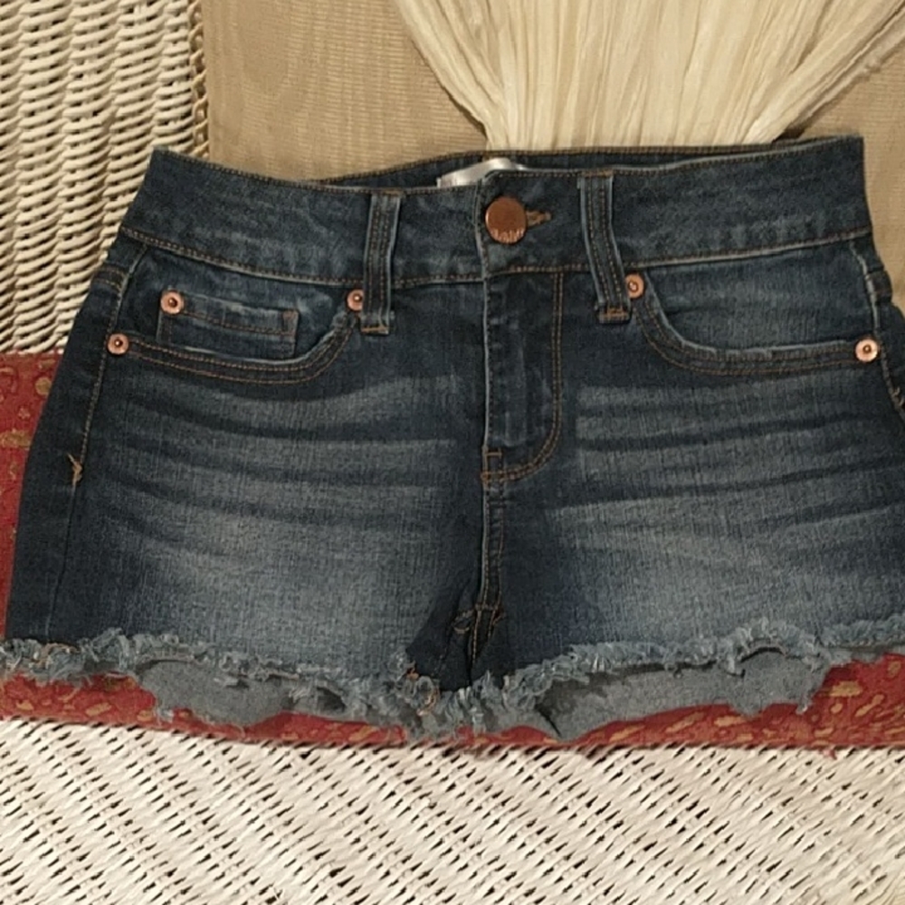 Boho denim shorts